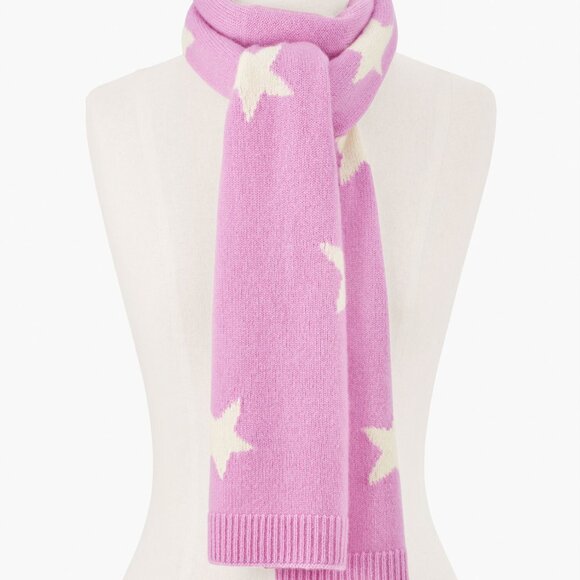 NWOT Talbots Cashmere Lavender Star Scarf - Picture 2 of 8
